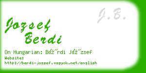 jozsef berdi business card